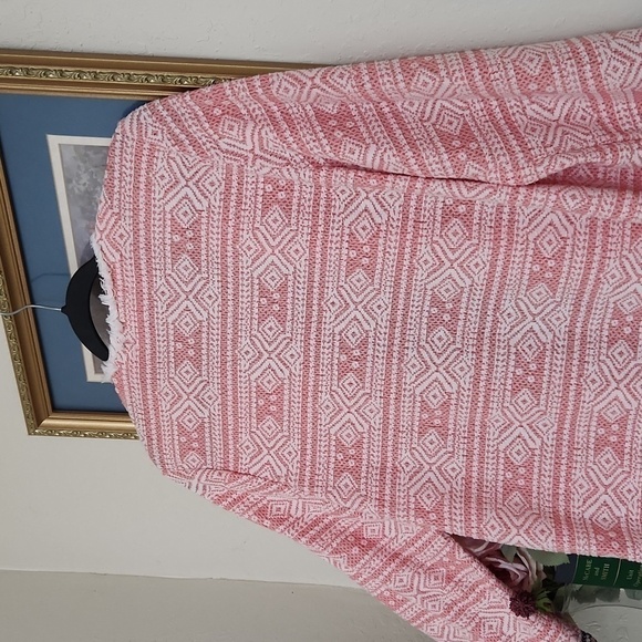 Elegant Aztec Print Blazer Cardigan XL Feminine Career Coastal Church Modest - Picture 11 of 13